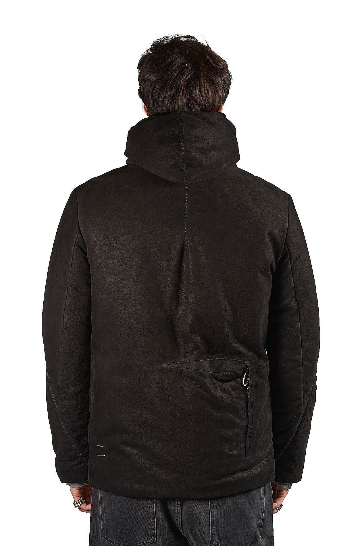 DANIELE BASTA LEATHER AND SILVER JACKET